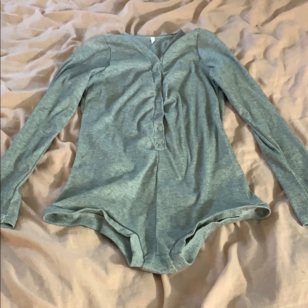 Gray never worn Bodysuit top